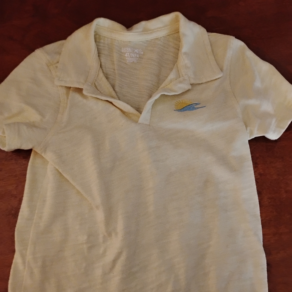 Kids Cream Polo Shirt